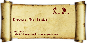Kavas Melinda névjegykártya
